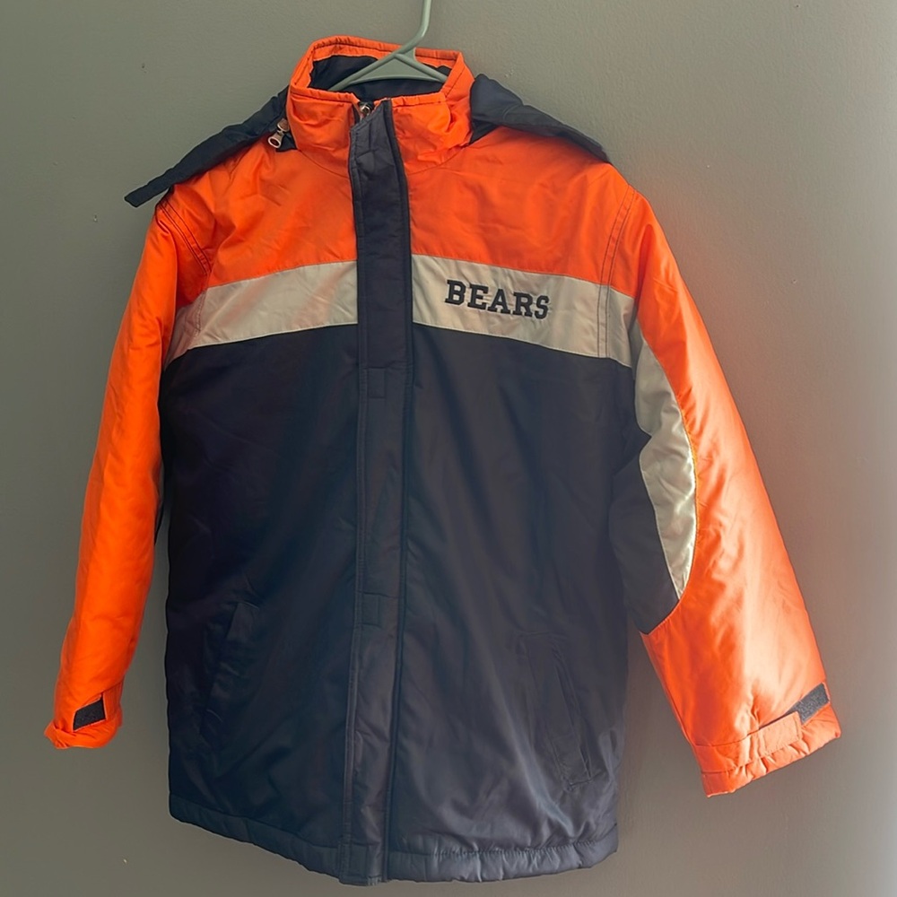 Bears jacket size youth 10/12 blue and orange color